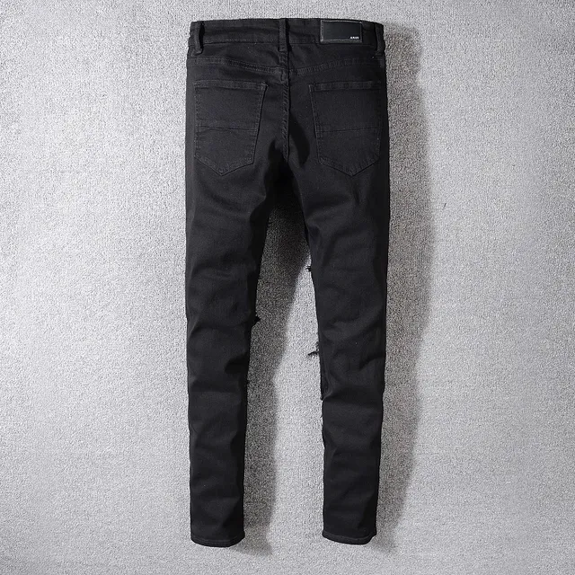 Stussy Black Multicolor Distressed Patchwork Jeans 6