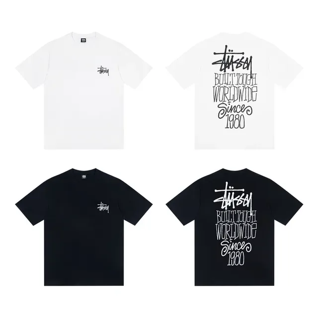 Stussy Stock Logo Built Tough Worldwide Since 1980 T-Shirt 2