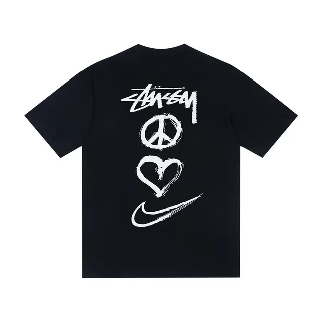 Stussy x Nike Peace Heart Swoosh Graphic T-Shirt 4
