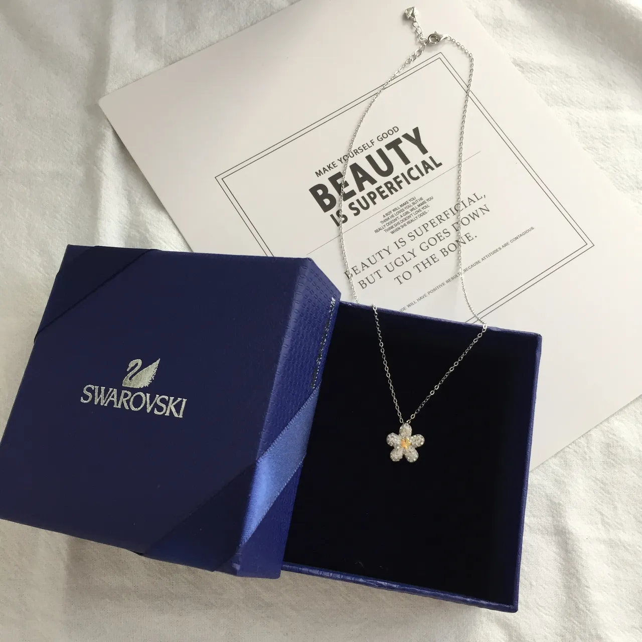 Swarovski Collier Pendentif Fleur de Cristal 2
