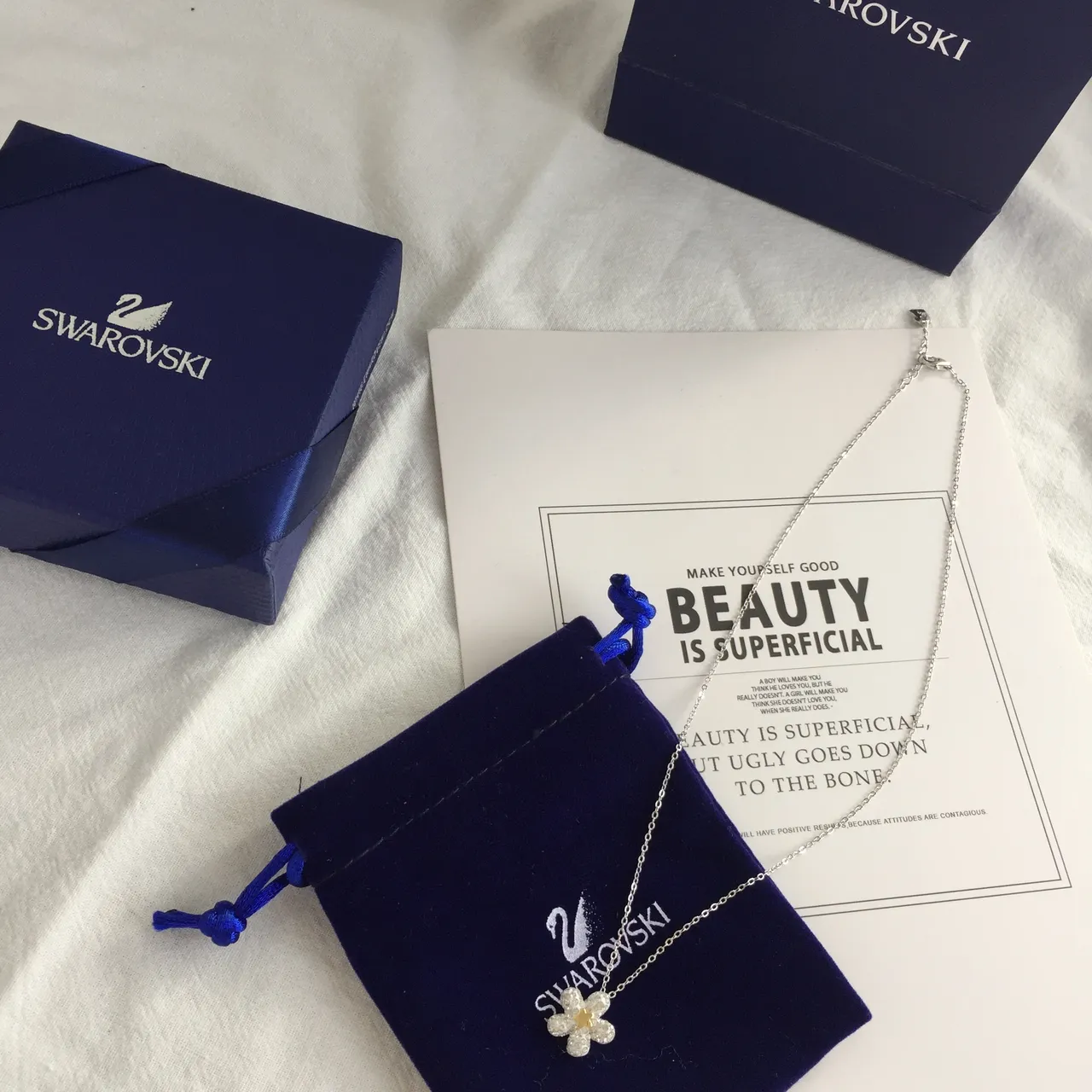 Swarovski Collier Pendentif Fleur de Cristal 3
