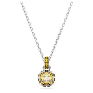 Swarovski Cushion-Cut Yellow Crystal Pendant Necklace