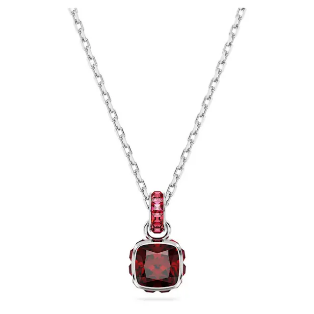 Swarovski Collier avec pendentif en cristal jaune à coupe coussin 4