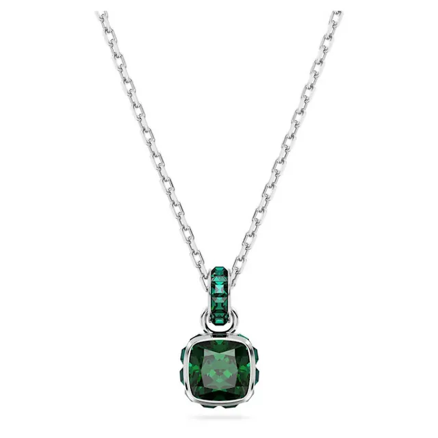 Swarovski Collier avec pendentif en cristal jaune à coupe coussin 9