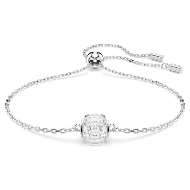 Swarovski Collier avec pendentif en cristal jaune à coupe coussin 18