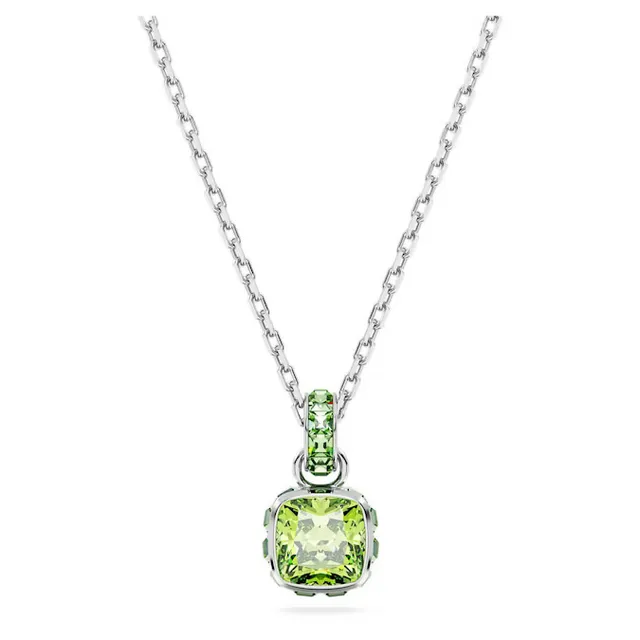 Swarovski Collier avec pendentif en cristal jaune à coupe coussin 24