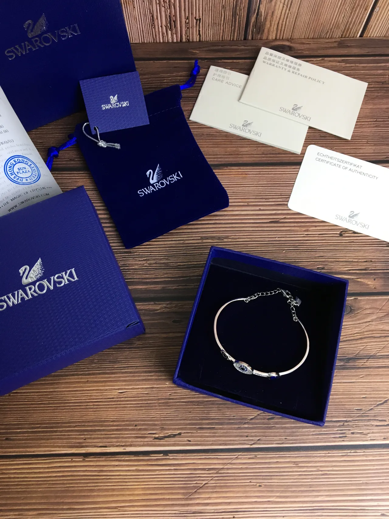 Swarovski Evil Eye Pave Crystal Silver-Tone Blue Bracelet 2