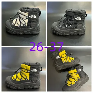 The North Face Black White Insulated High-Top Bungee Lacing System Snow Boots