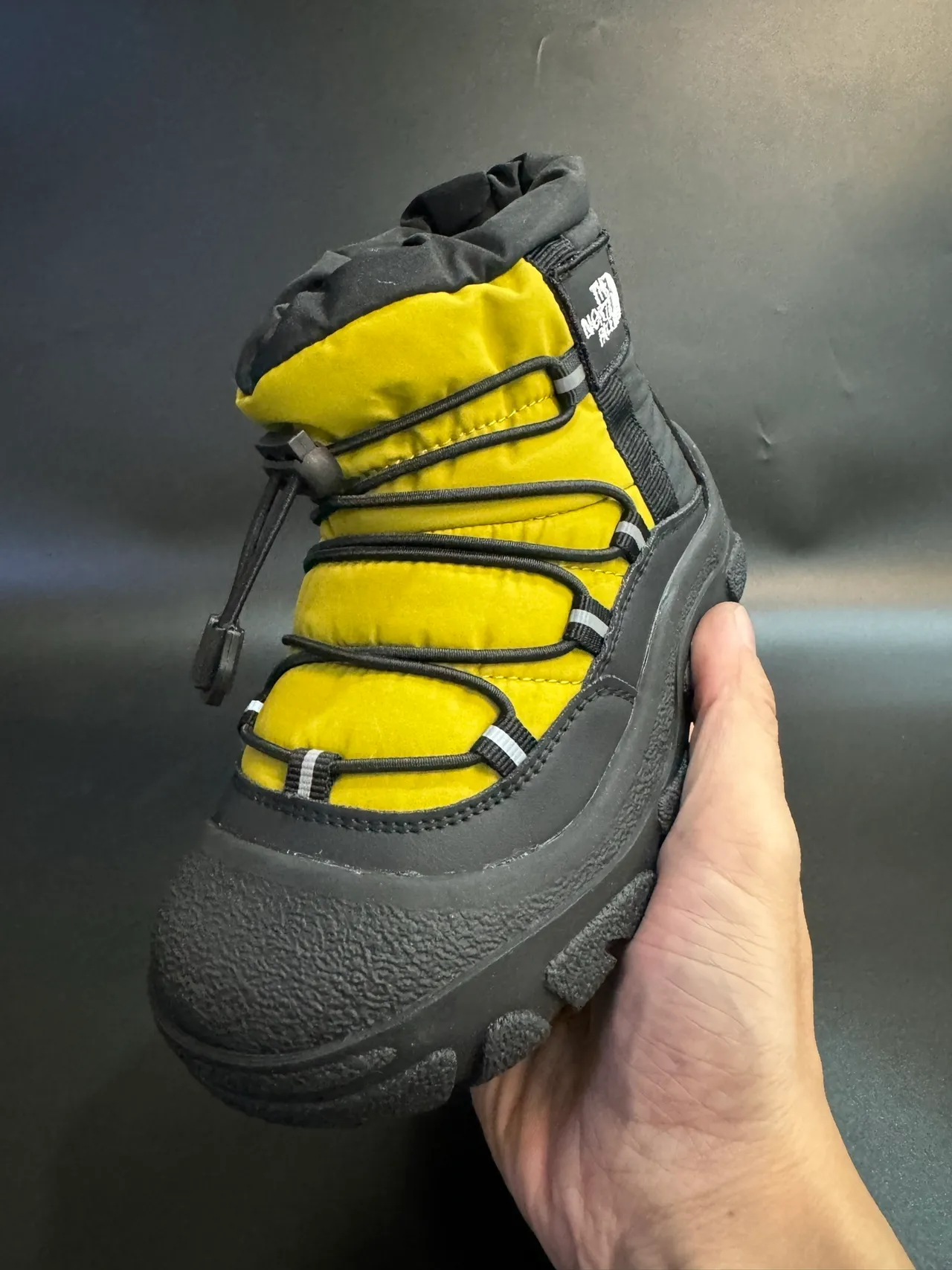 The North Face Black White Insulated High-Top Bungee Lacing System Snow Boots 9