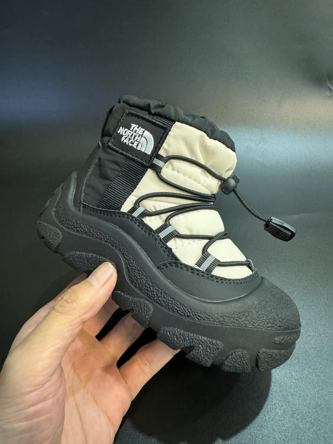 The North Face Black White Insulated High-Top Bungee Lacing System Snow Boots 16