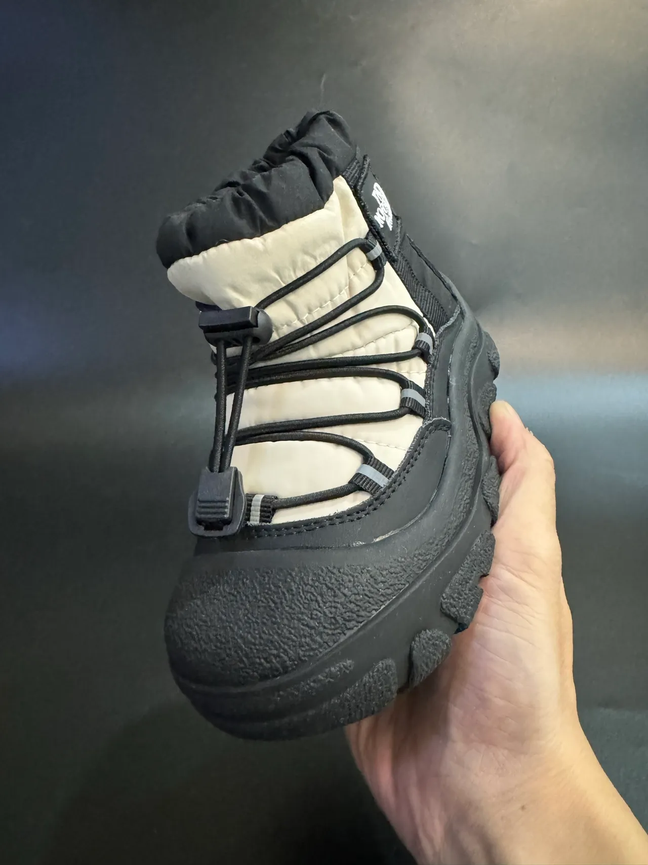 The North Face Black White Insulated High-Top Bungee Lacing System Snow Boots 18