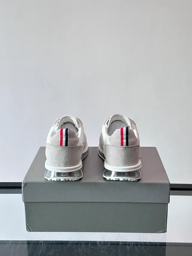Thom Browne Air Quilted Runner Light Gray Suede Lifestyle Sneakers 3