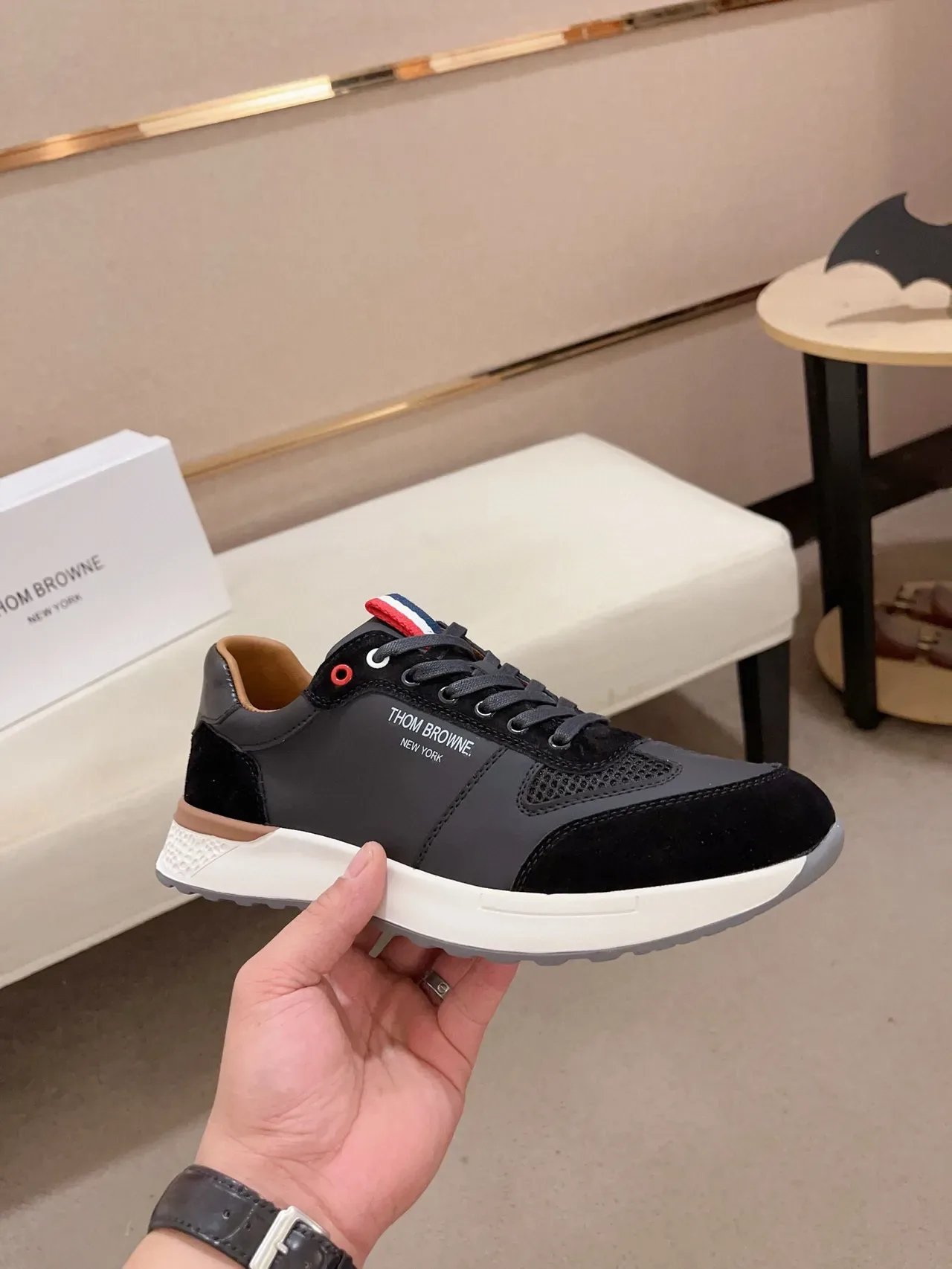 Thom Browne Black and White Lifestyle Sneaker 4