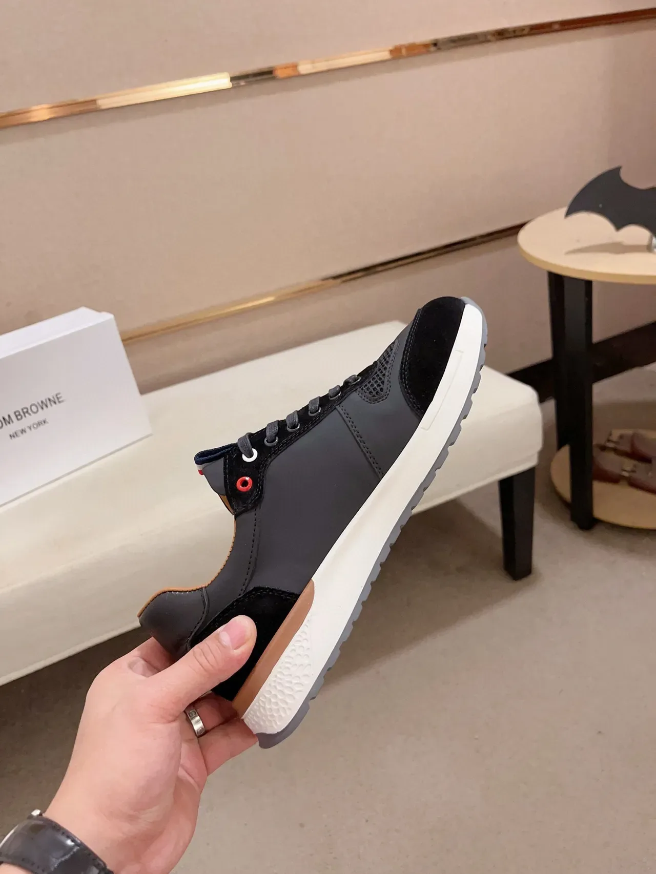 Thom Browne Black and White Lifestyle Sneaker 5