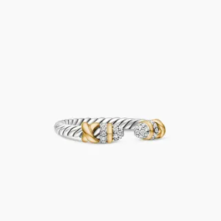 Tiffany & Co. HardWear Twisted Cable X Motif Pavé Diamond Bracelet