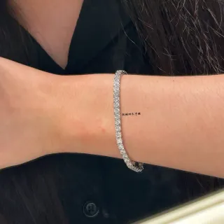 Tiffany & Co. Bracelet Tennis Argent Blanc Diamants Ronds Channel-Set Bracelet Rigide
