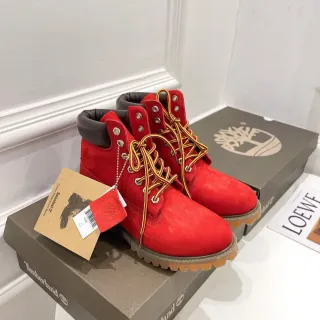 Timberland Premium 6-Inch Red Suede Work Boots