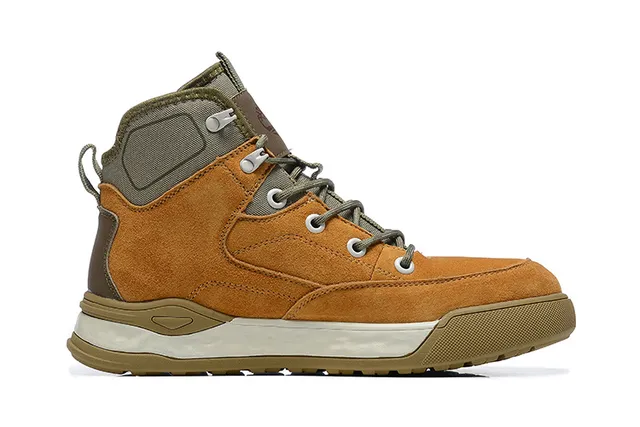 Timberland Tan and Olive Green Suede Hiking Boot 4