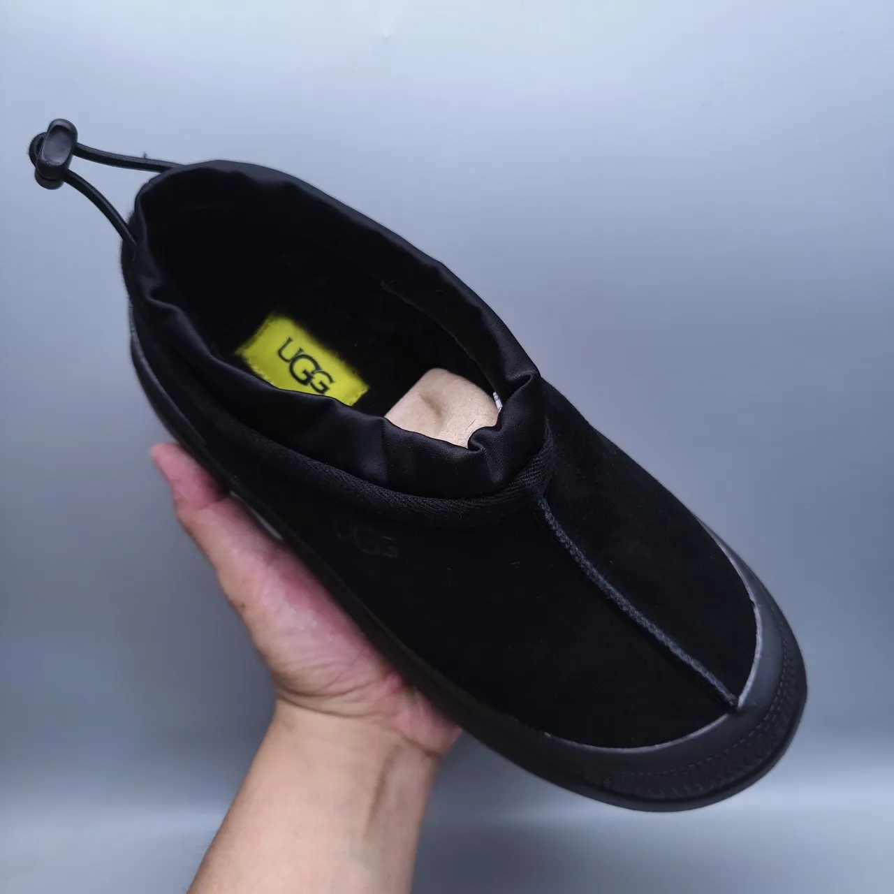 UGG Black Slip-On Suede Upper Snow Boots 5