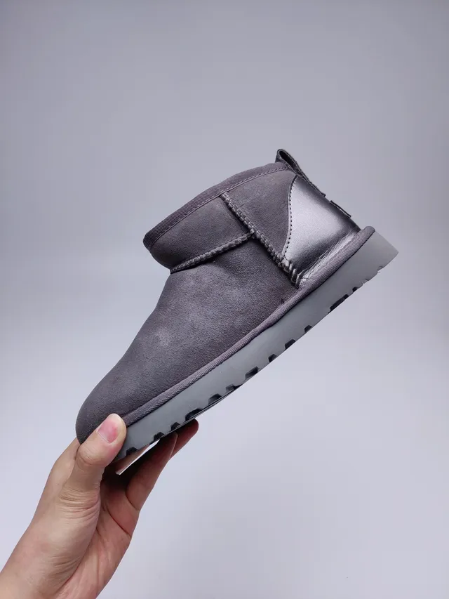 UGG Classic Mini Charcoal Gray Snow Boots 3