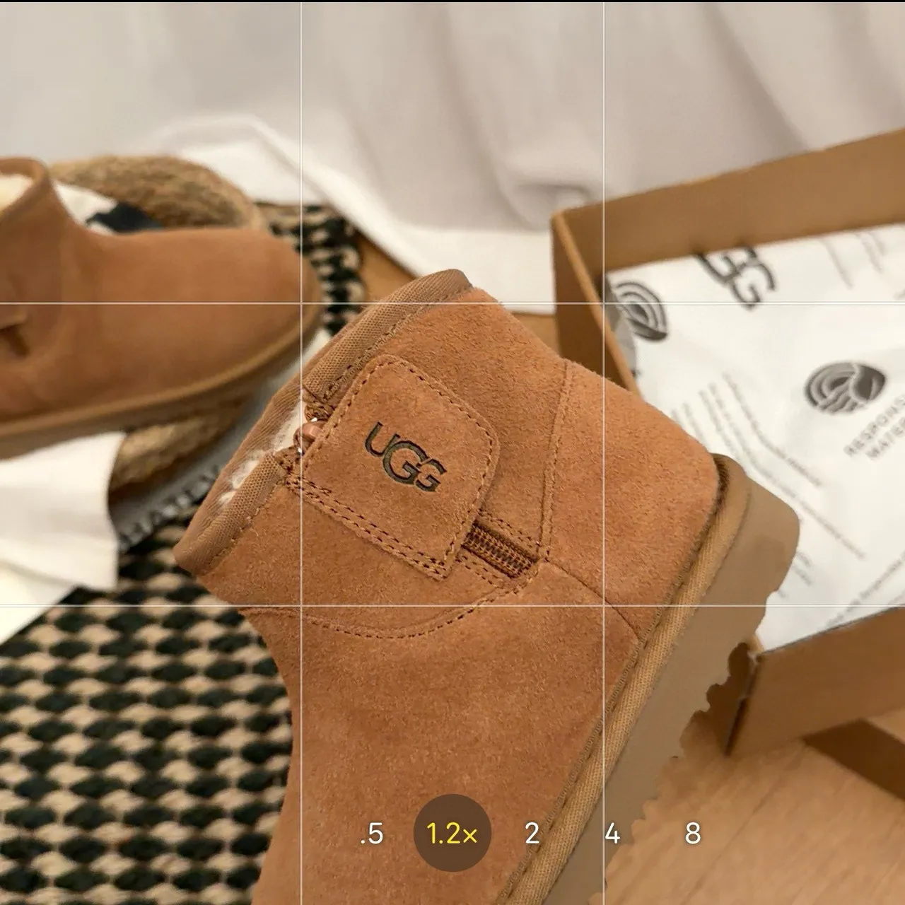 UGG Classic Mini Tan Suede Shearling-Lined Snow Boots 11