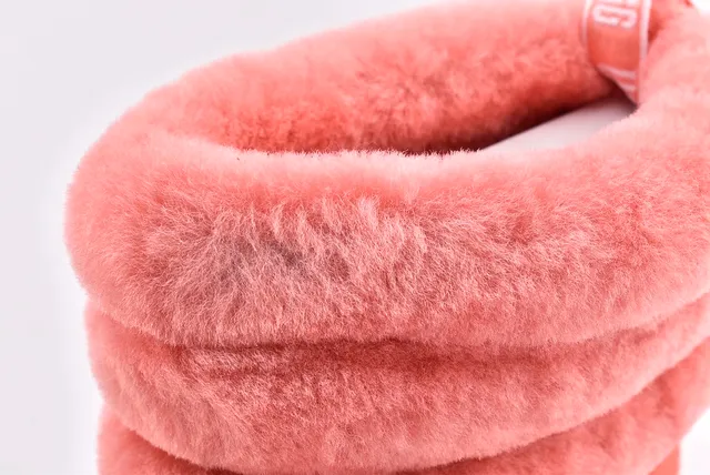 UGG Fluff Mini Quilted Coral Pink Snow Boots 5