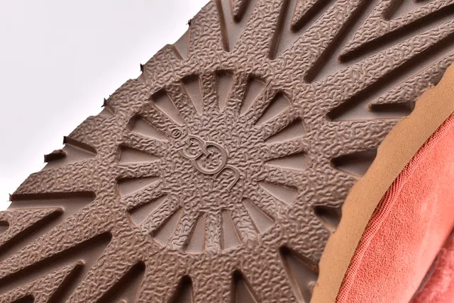 UGG Fluff Mini Quilted Coral Pink Snow Boots 7