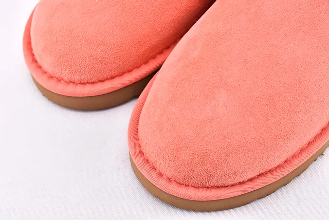 UGG Fluff Mini Quilted Coral Pink Snow Boots 10