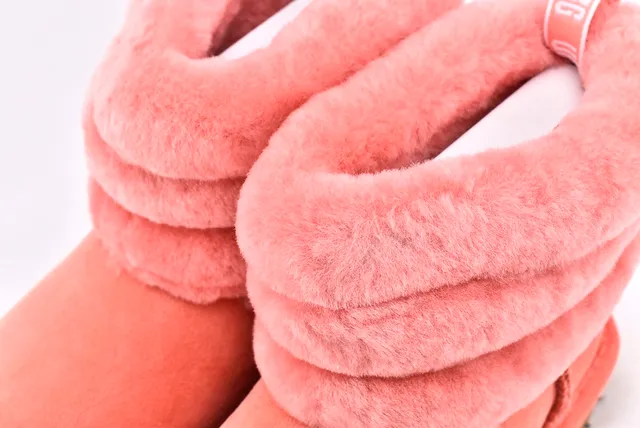 UGG Fluff Mini Quilted Coral Pink Snow Boots 11
