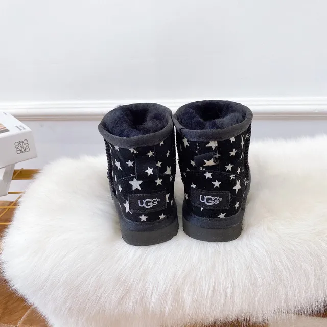 UGG Pink Beige Star-Printed Upper Shearling-Lined Snow Boots 15