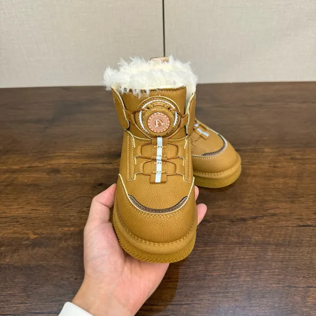 UGG Pink White Rotary Dial Closure Shearling-Lined Cuff Snow Boots 7