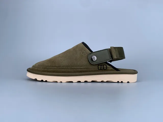 UGG Tasman Verde do Exército Bege Camurça Superior Cinto Ajustável Sapatos Casuais 2