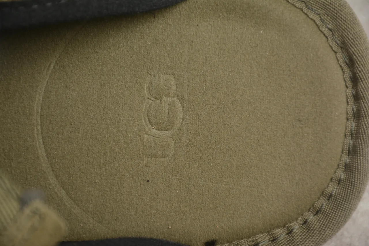 UGG Tasman Verde do Exército Bege Camurça Superior Cinto Ajustável Sapatos Casuais 11