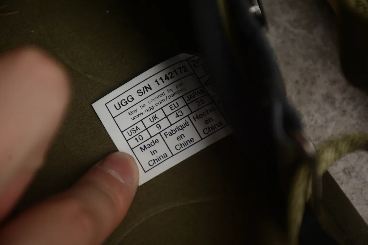 UGG Tasman Verde do Exército Bege Camurça Superior Cinto Ajustável Sapatos Casuais 12