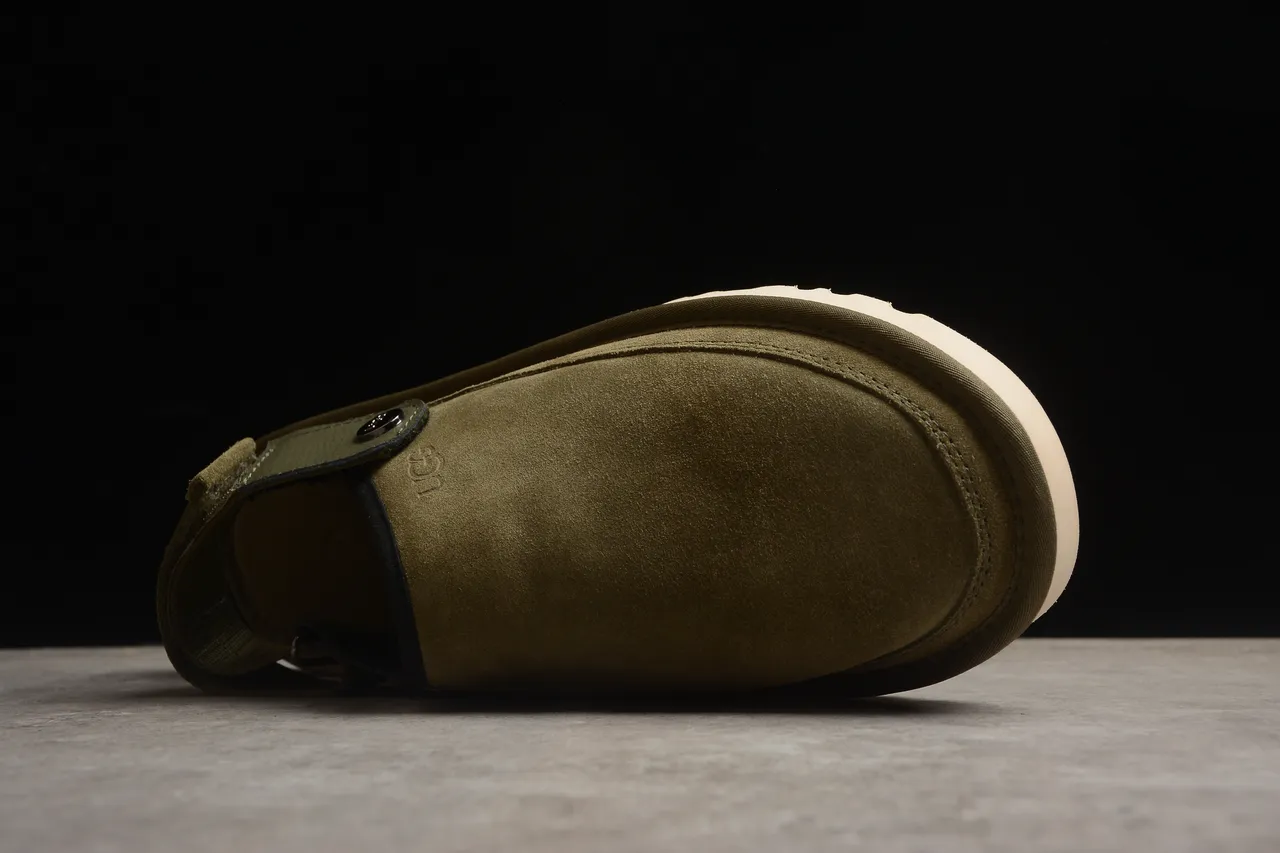 UGG Tasman Verde do Exército Bege Camurça Superior Cinto Ajustável Sapatos Casuais 19