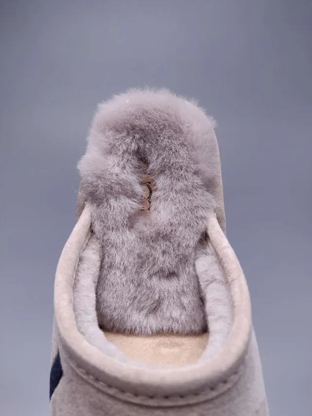 UGG Tasman Beige Suede Embroidered Logo Slipper 4