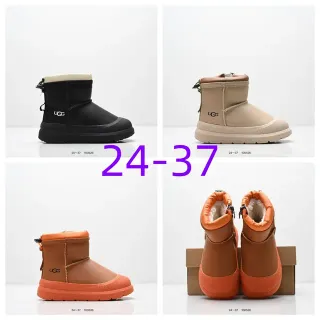 UGG Tasman Botas de nieve Negro/Beige caña corta cierre con pull-tab