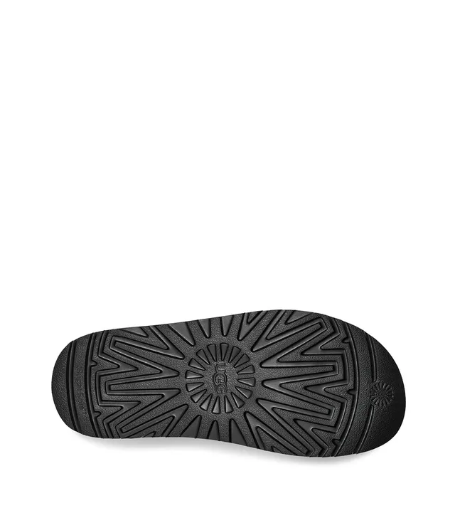 UGG Tasman Black Suede Cross Strap Platform Slippers 18