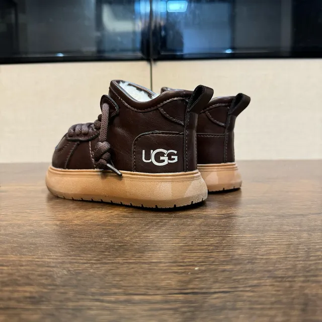 UGG Tasman Brown Beige Lace-Up Ankle Boot Shearling-Lined Snow Boots 19