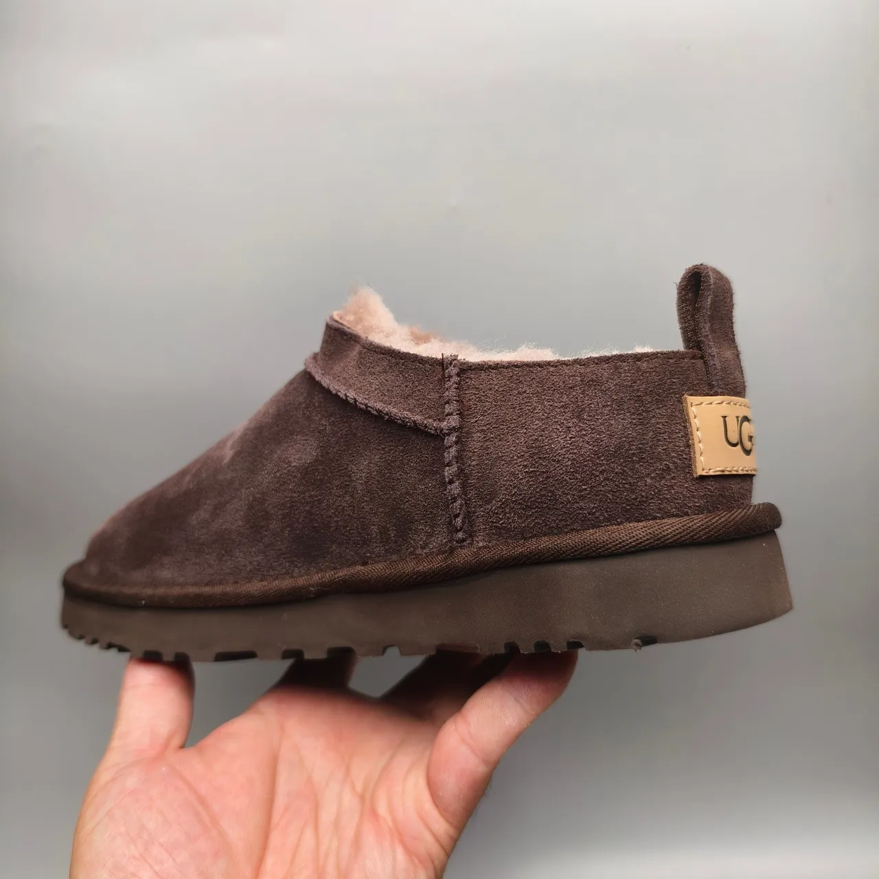 UGG Tasman Brown Suede Shearling-Lined Snow Boots 3