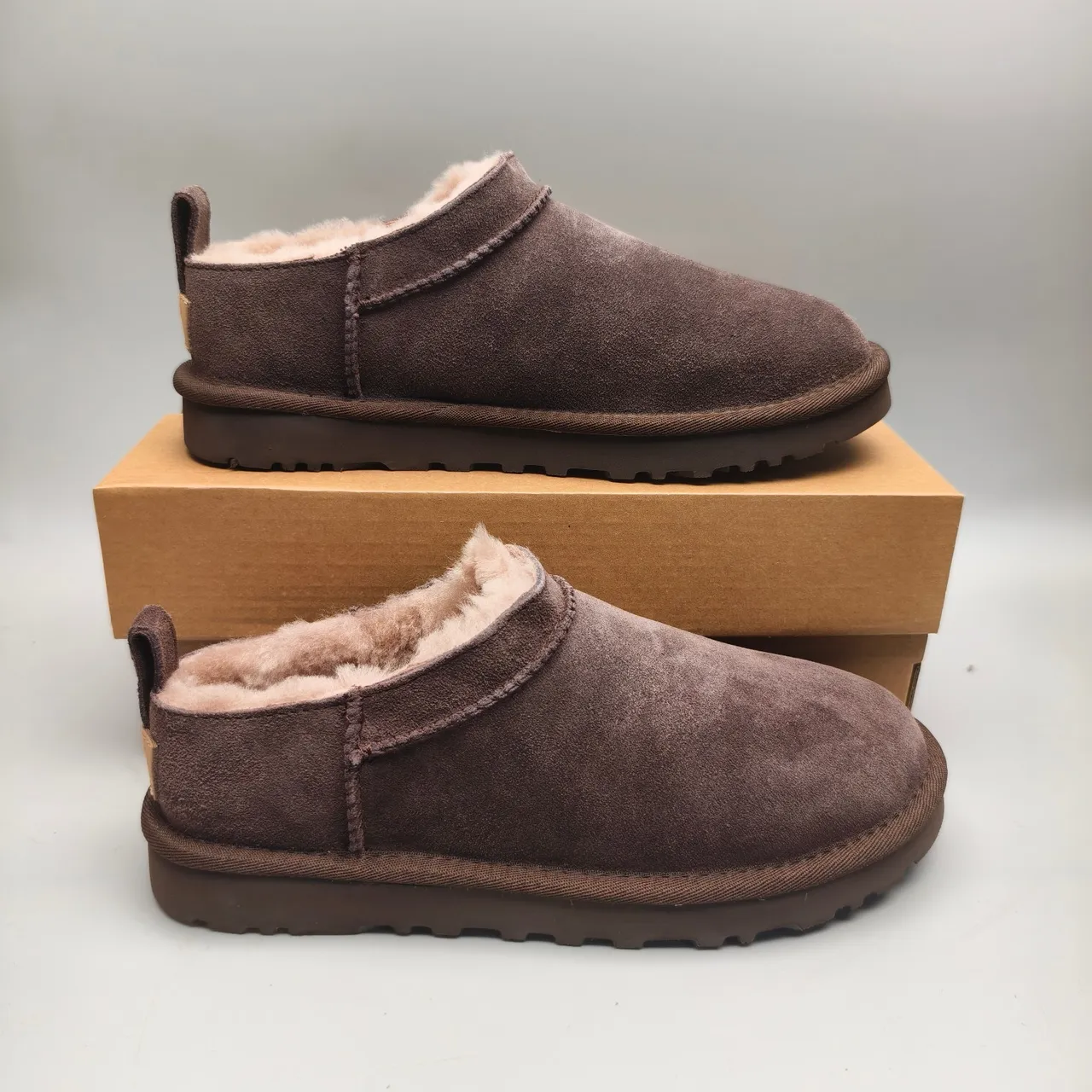 UGG Tasman Brown Suede Shearling-Lined Snow Boots 4