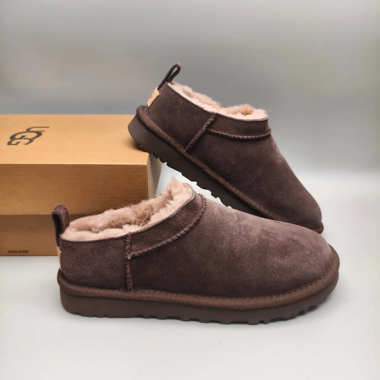 UGG Tasman Brown Suede Shearling-Lined Snow Boots 5
