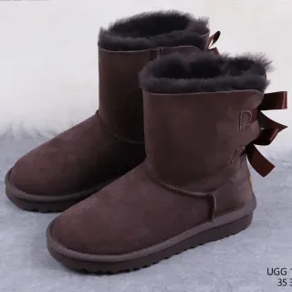 UGG Tasman Brown Suede Shearling-Lined Snow Boots