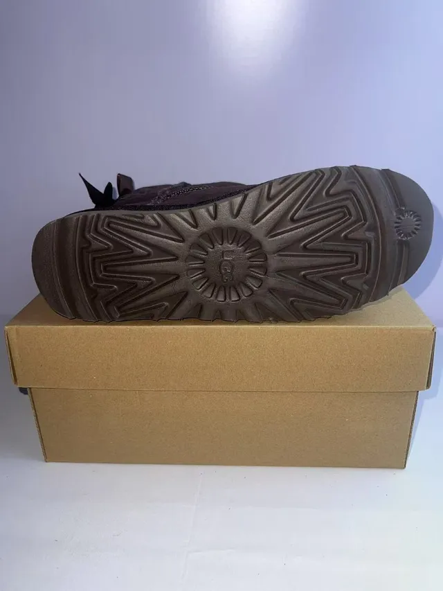 UGG Tasman Brown Suede Shearling-Lined Snow Boots 2