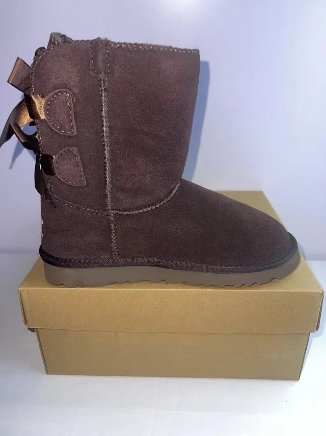 UGG Tasman Brown Suede Shearling-Lined Snow Boots 3