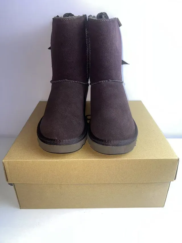 UGG Tasman Brown Suede Shearling-Lined Snow Boots 5