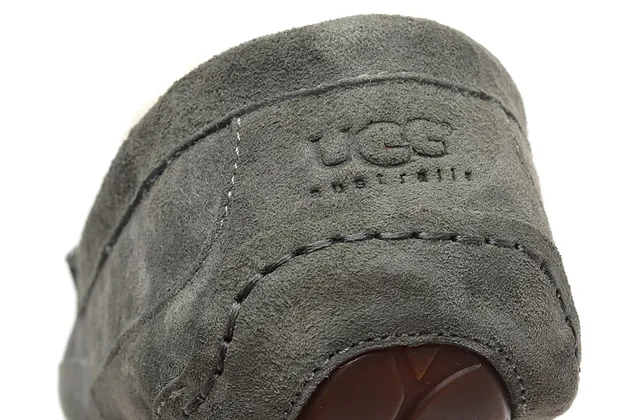UGG Tasman Gray Suede Shearling-Lined Loafer 4