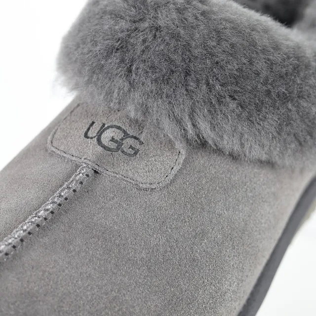 UGG Tasman Cinza Camurça Superior Colar em Shearling Tênis Casuais 6