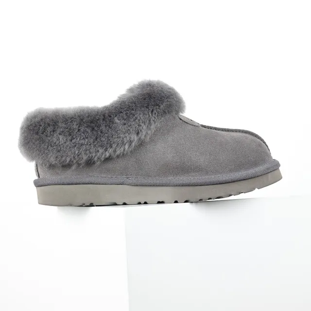 UGG Tasman Cinza Camurça Superior Colar em Shearling Tênis Casuais 7
