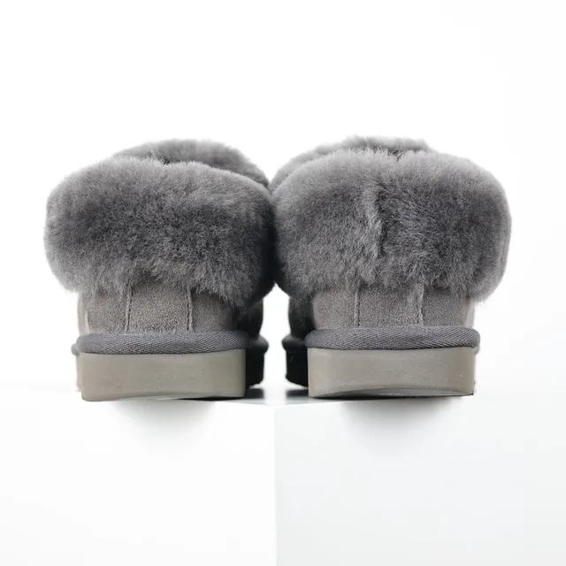 UGG Tasman Cinza Camurça Superior Colar em Shearling Tênis Casuais 8